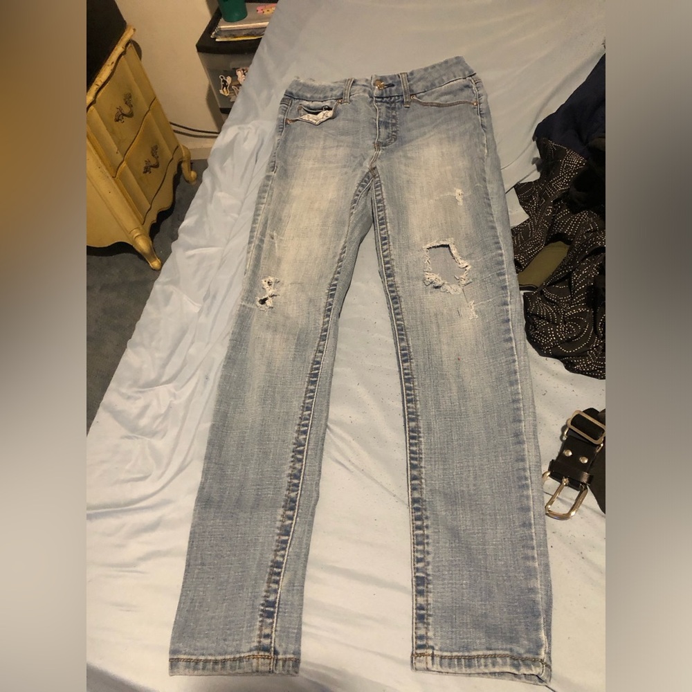 Seven 7 ripped high waist jeans size 8